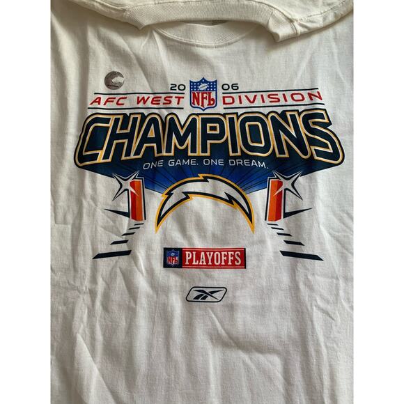 NFL San Diego Chargers AFC West Division Champions 2006 T-Shirt Sz L New READ - Picture 3 of 11